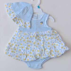 NWT Little Me 2-piece set, size 6mo sundress and hat